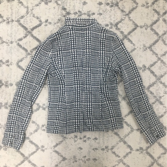 Aeropostale Grey White Plaid Blazer Jacket women’s medium M​​​ - Picture 4 of 8